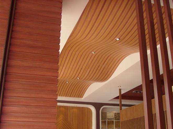 厂家宾馆酒店ktv门头装饰材料 生态木吊顶室内195/202高长城板